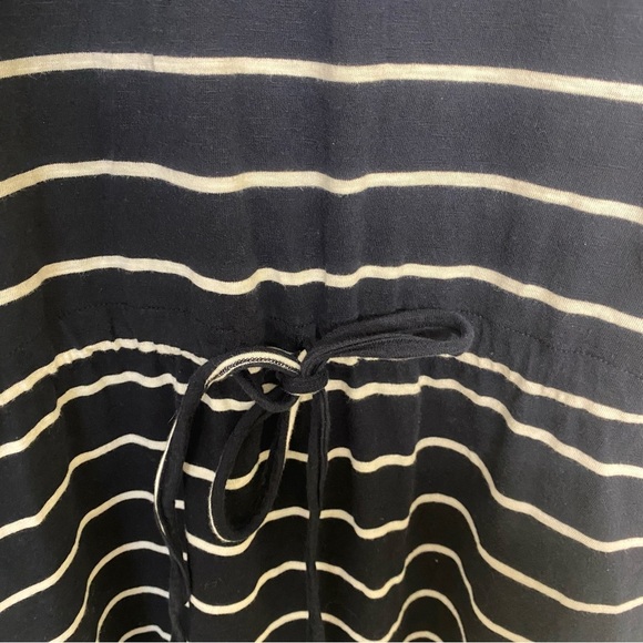 Ellos Midi Dress A Line Womens Plus Size 2X Blue White Stripe Nautical Cotton - Picture 7 of 14